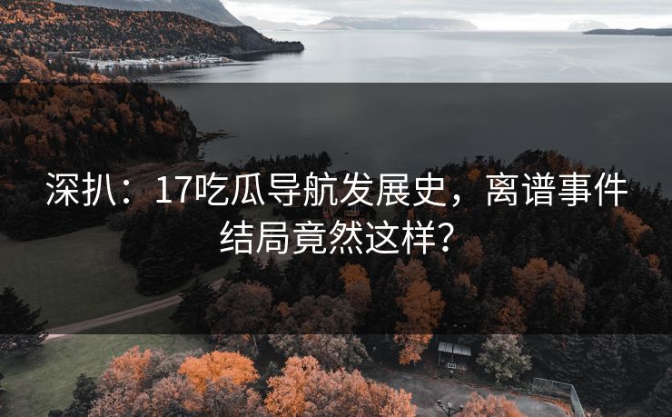 深扒：17吃瓜导航发展史，离谱事件结局竟然这样？  第1张